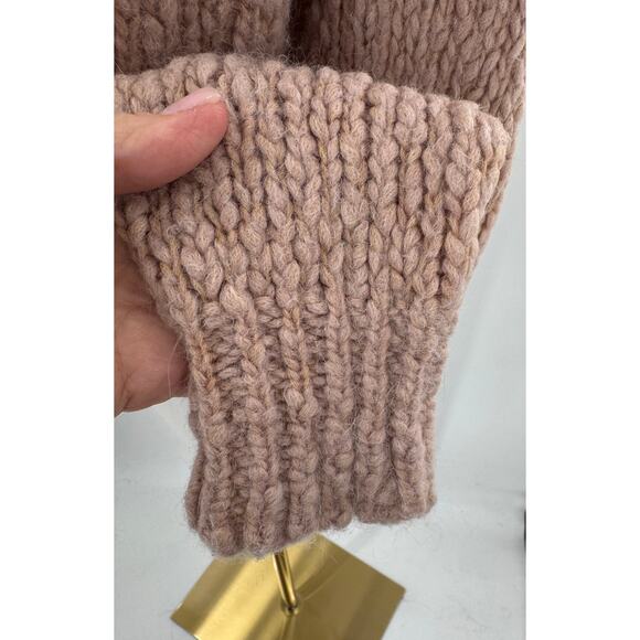 Everlane Lofty Wool Alpaca Sweater Pink Mauve Button up Pullover M - Picture 6 of 10